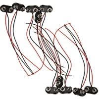 10 conectores de clip de batería de 9 V con cable de plomo duro ABS batería Snap